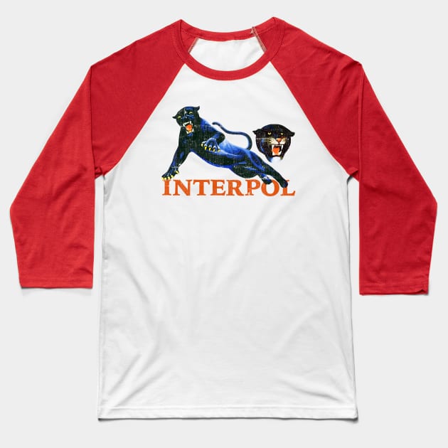Interpol --  Original Retro Art Design Baseball T-Shirt by unknown_pleasures